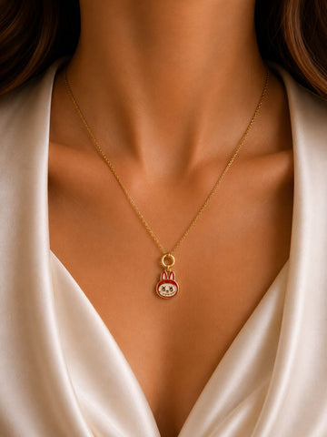 Mini Labubu Red Pendant Chain