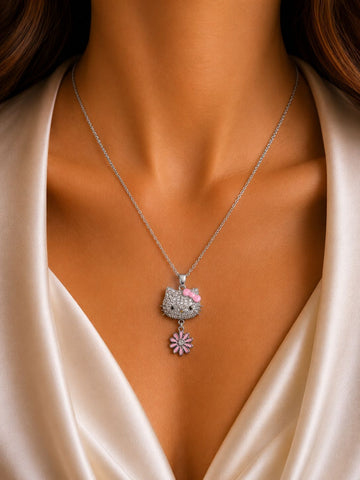 Daisy Kitty Pendant Chain