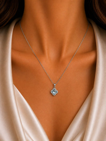 Azure Clover Pendant Chain