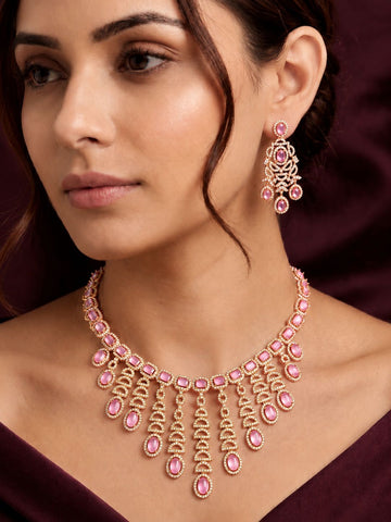 Blush Cascade Necklace Set