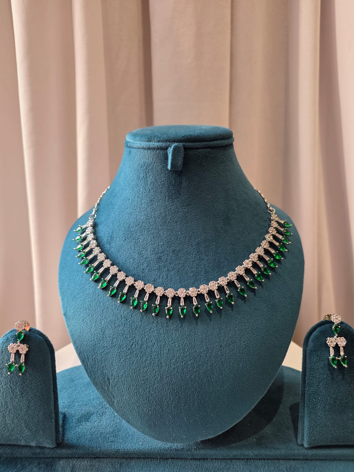 Midnight Emerald Crystal Necklace