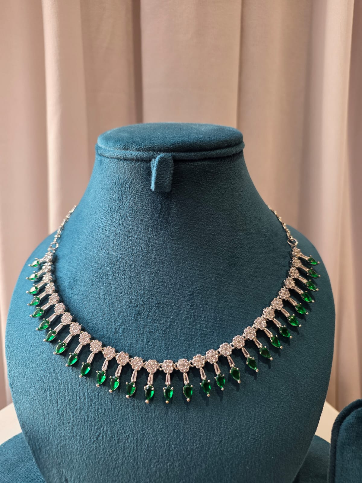 Midnight Emerald Crystal Necklace