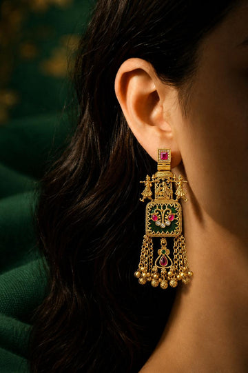 Jharokha Tassel Earrings
