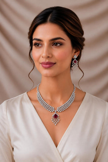 Rooh Crystal Necklace Set