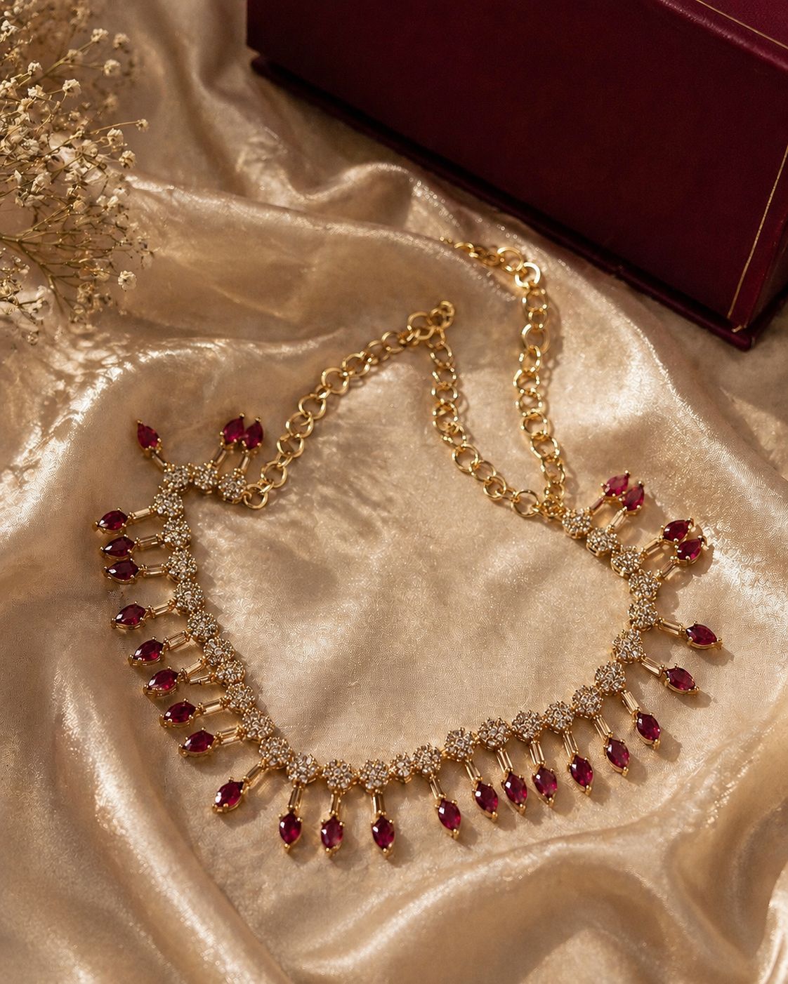 Midnight Ruby Necklace