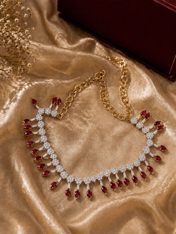 Midnight Ruby Crystal Necklace
