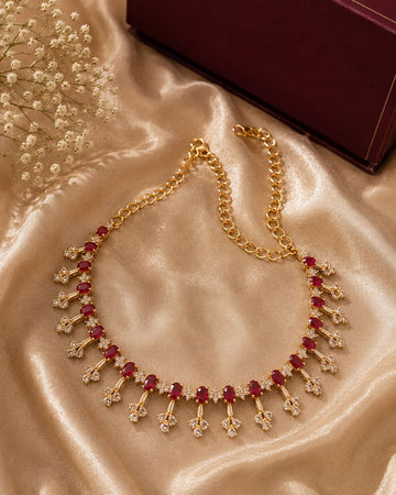 Ruby Blossom Necklace