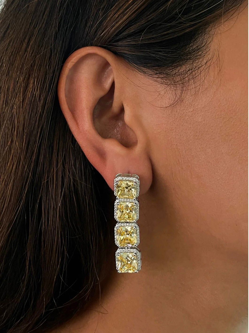 Regal Canary Diamond Layered Necklace Set