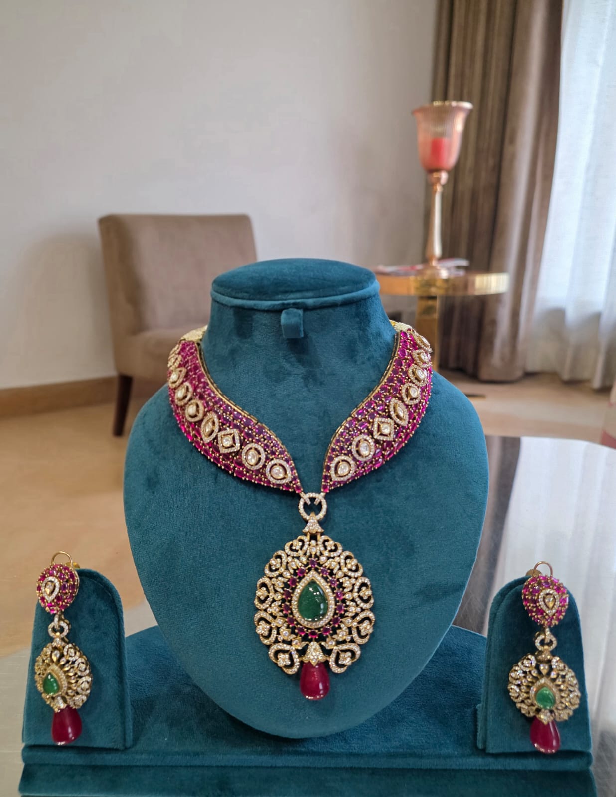 Ruhaniya Ruby Choker Set