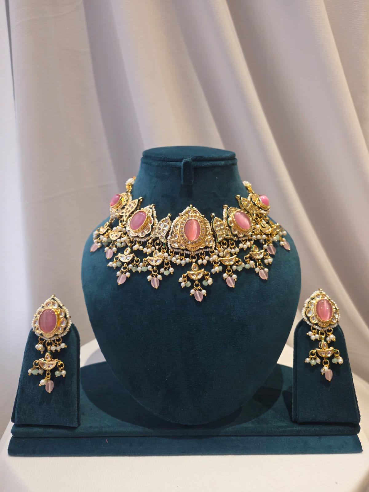 Zareen Pink Meenakari Set