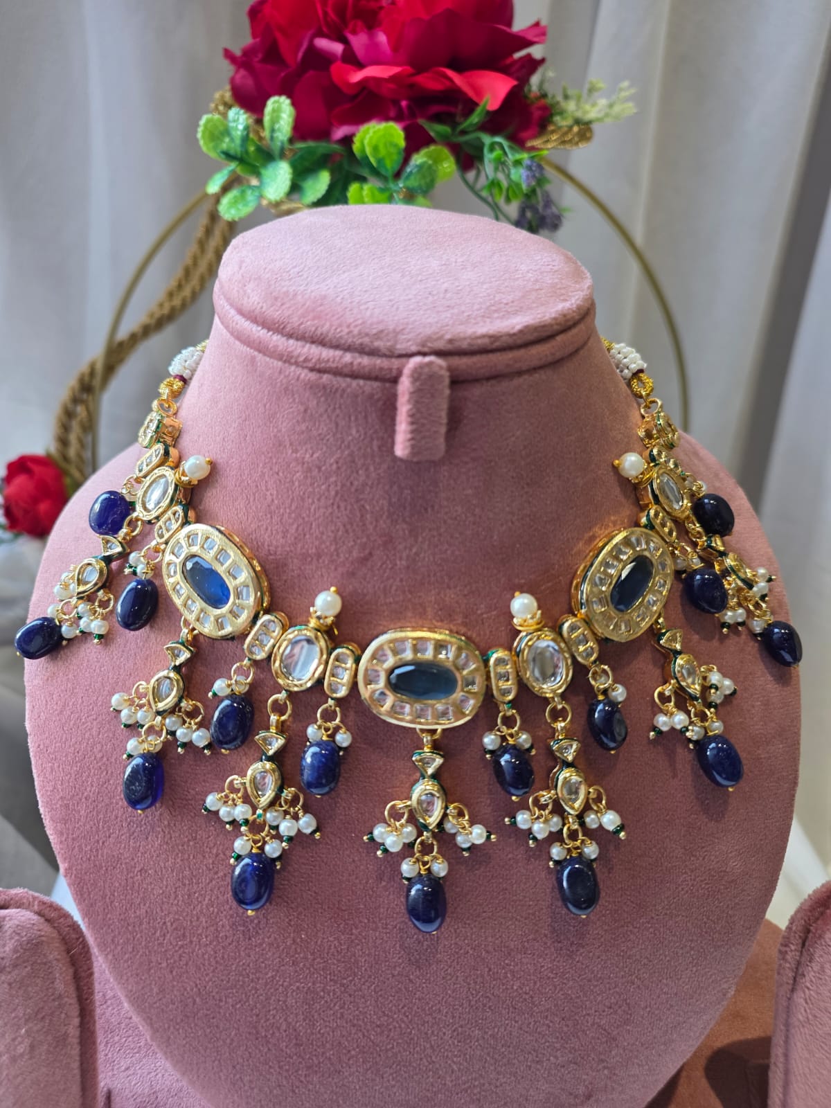 Suraya Blue Meenakari Necklace Set