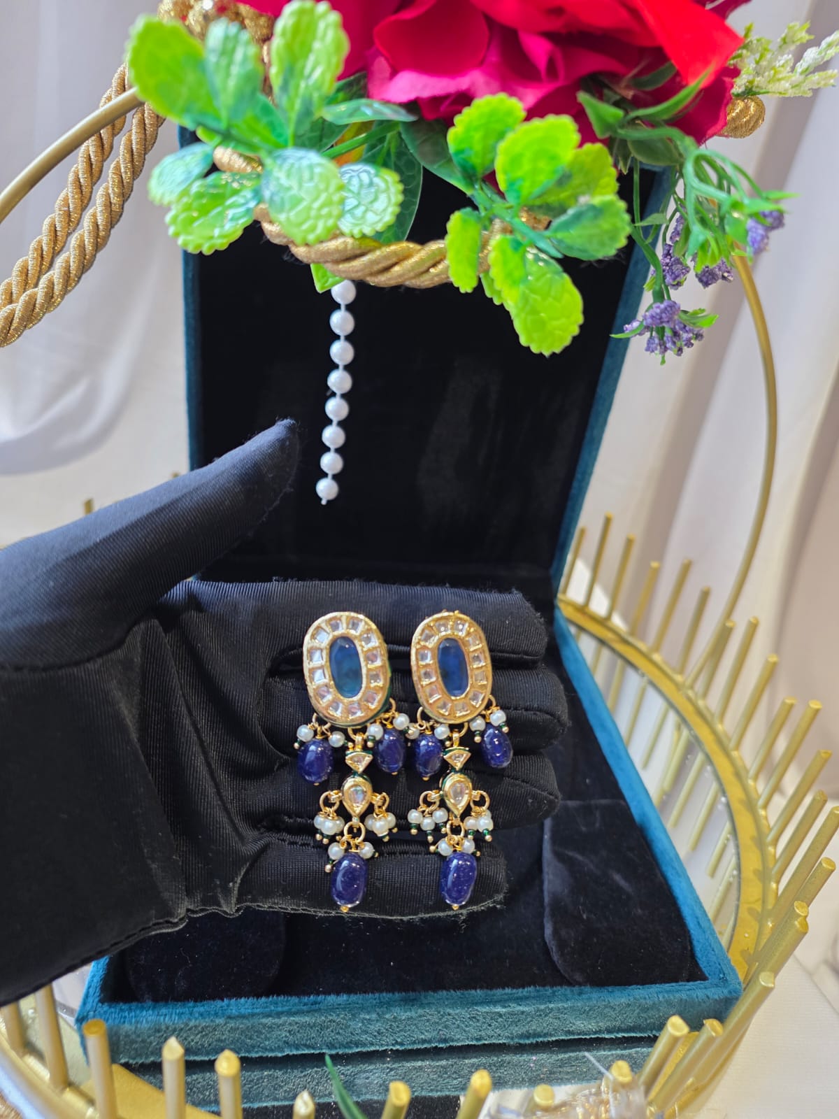 Suraya Blue Meenakari Necklace Set