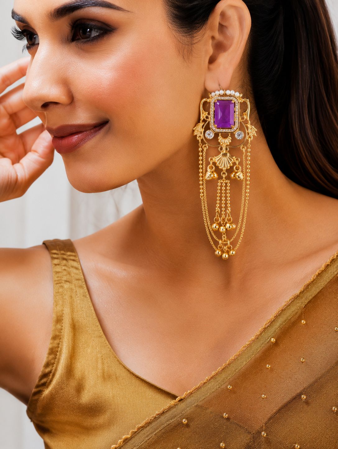 Amethyst Noor Earrings