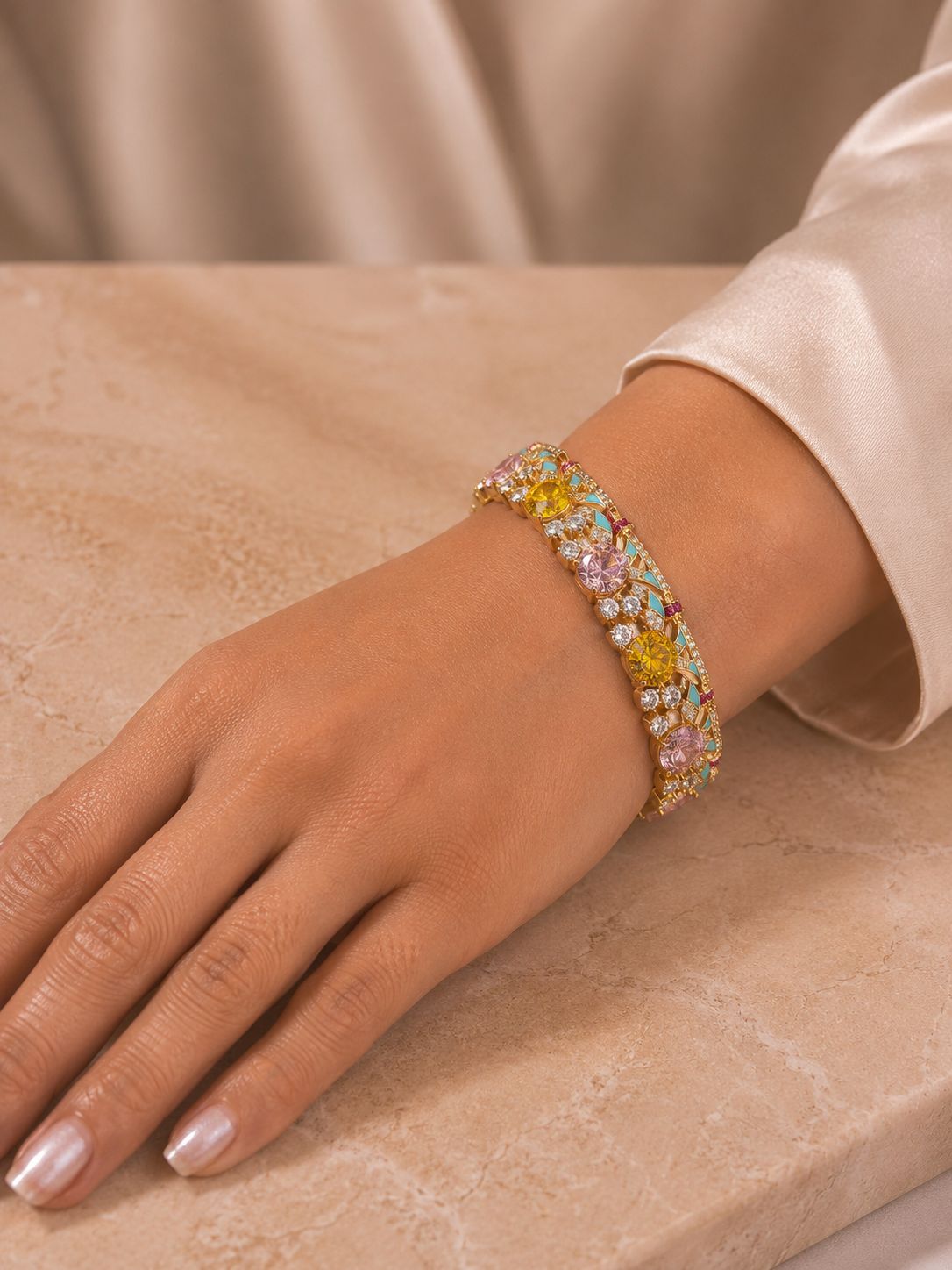 Wilburry Floral Diamond Bracelet