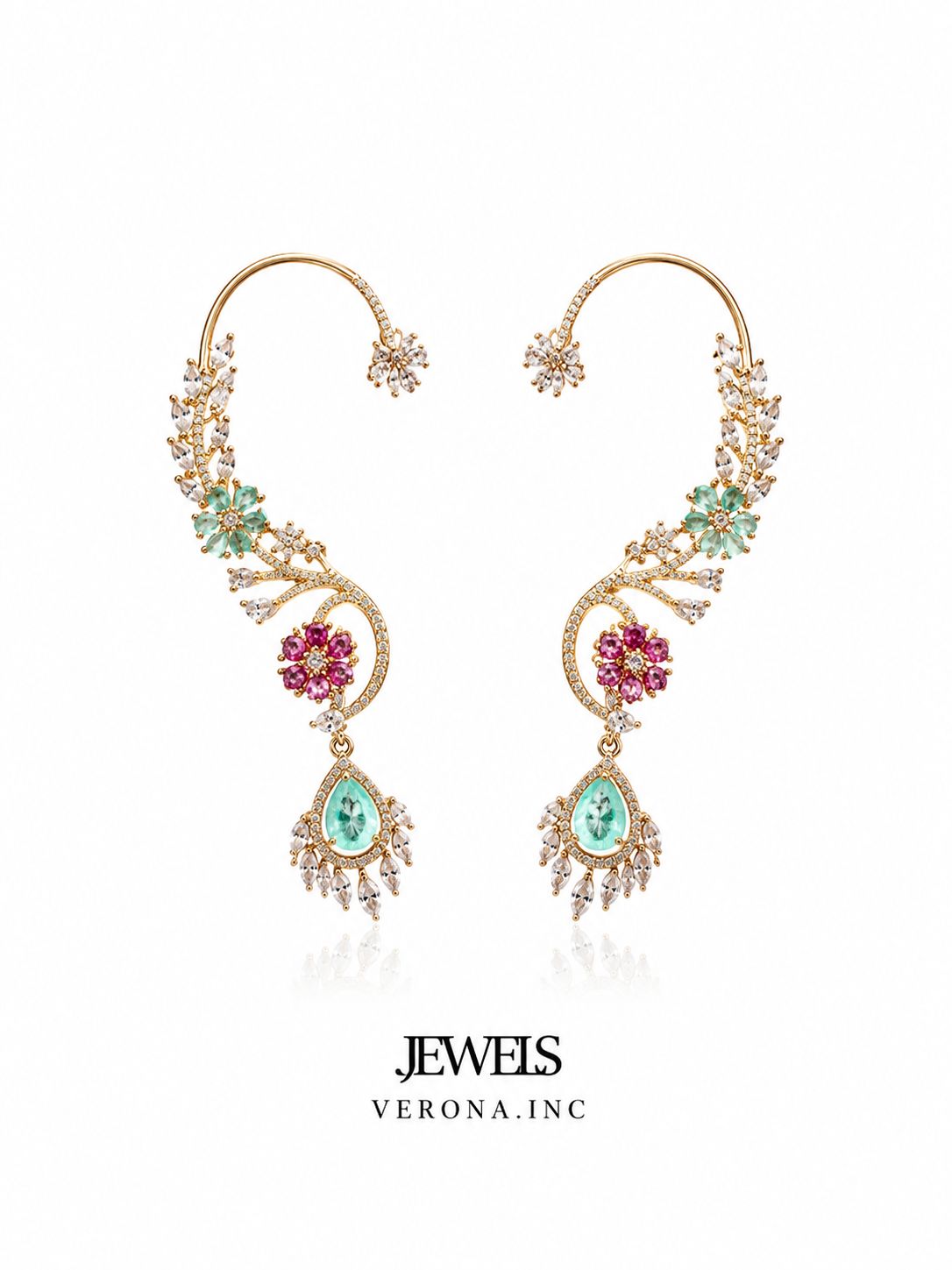 Aurora Bloom Drop Earcuff