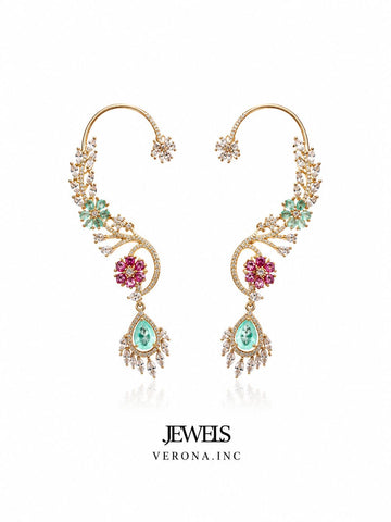 Aurora Bloom Drop Earcuff
