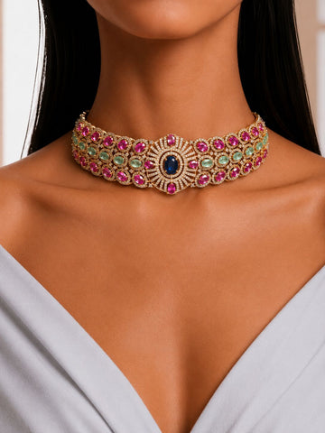 Blossom Luxe Diamond Choker Set