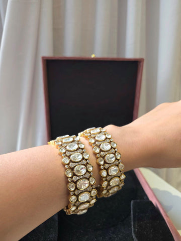 Classic Kada Polki Openable Bangles