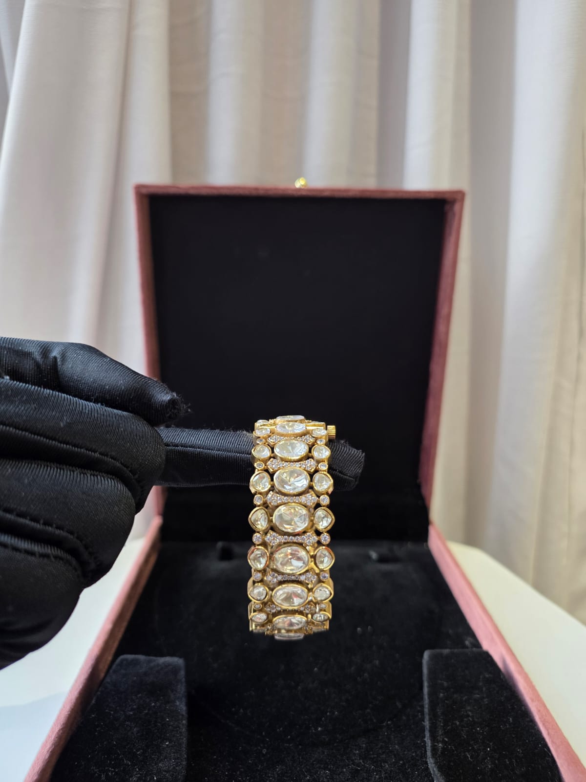 Classic Kada Polki Openable Bangles