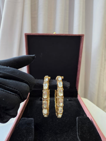 Classic Single Liners Polki Openable Bangles