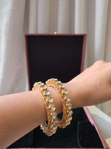 Heritage Kundan Openable Bangles