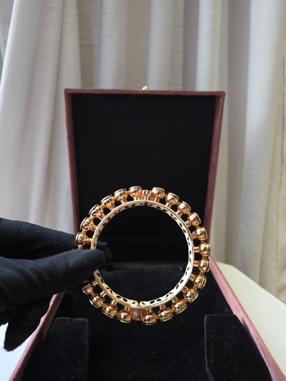 Heritage Kundan Openable Bangles