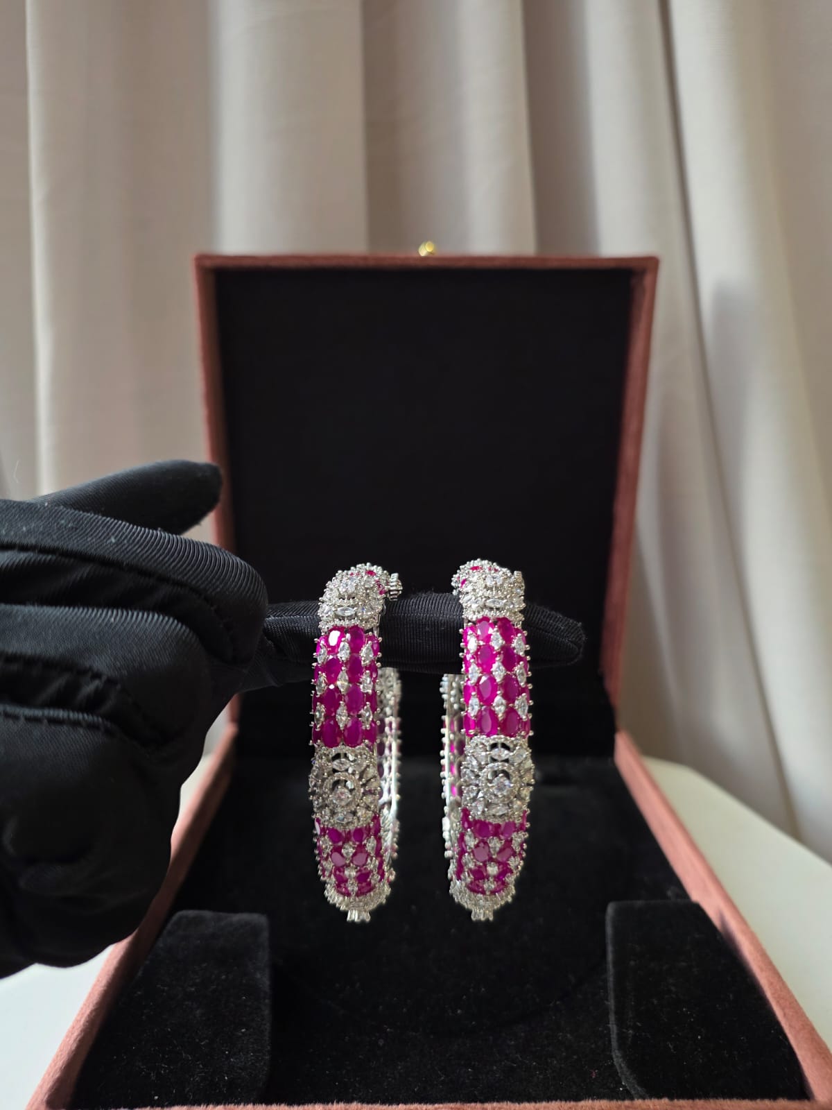 Ruby Blossom Luxe Openable Bangles