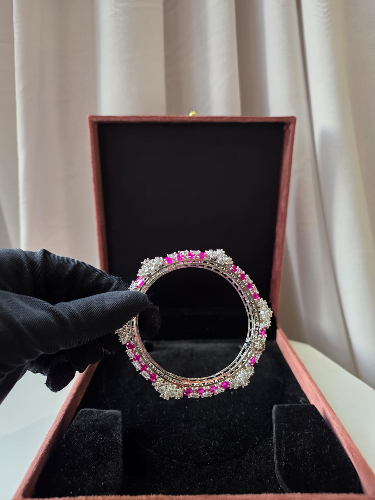 Ruby Blossom Luxe Openable Bangles