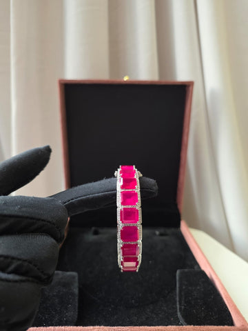 Ruby Tennis Looped Luxe Openable Bangles