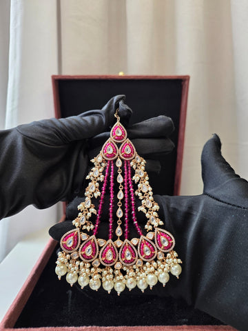 Ruby Pearl & Bead Cascade Passa