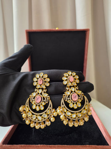 Pink Noor Chandbalis