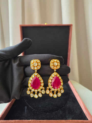 Ruby Noor Polki Earrings