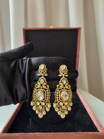 Noor Kundan Pearl Drop Earrings