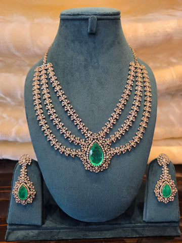 Emerald Statement Necklace Set