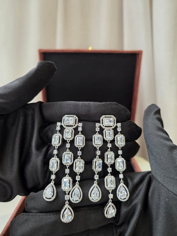 Crystal Chandelier Statement Earrings
