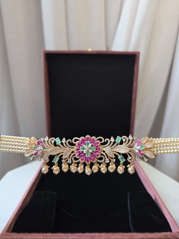 Blossom Pearl Beaded Choker Set