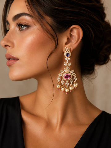 Aurora Amethyst Statement Earrings