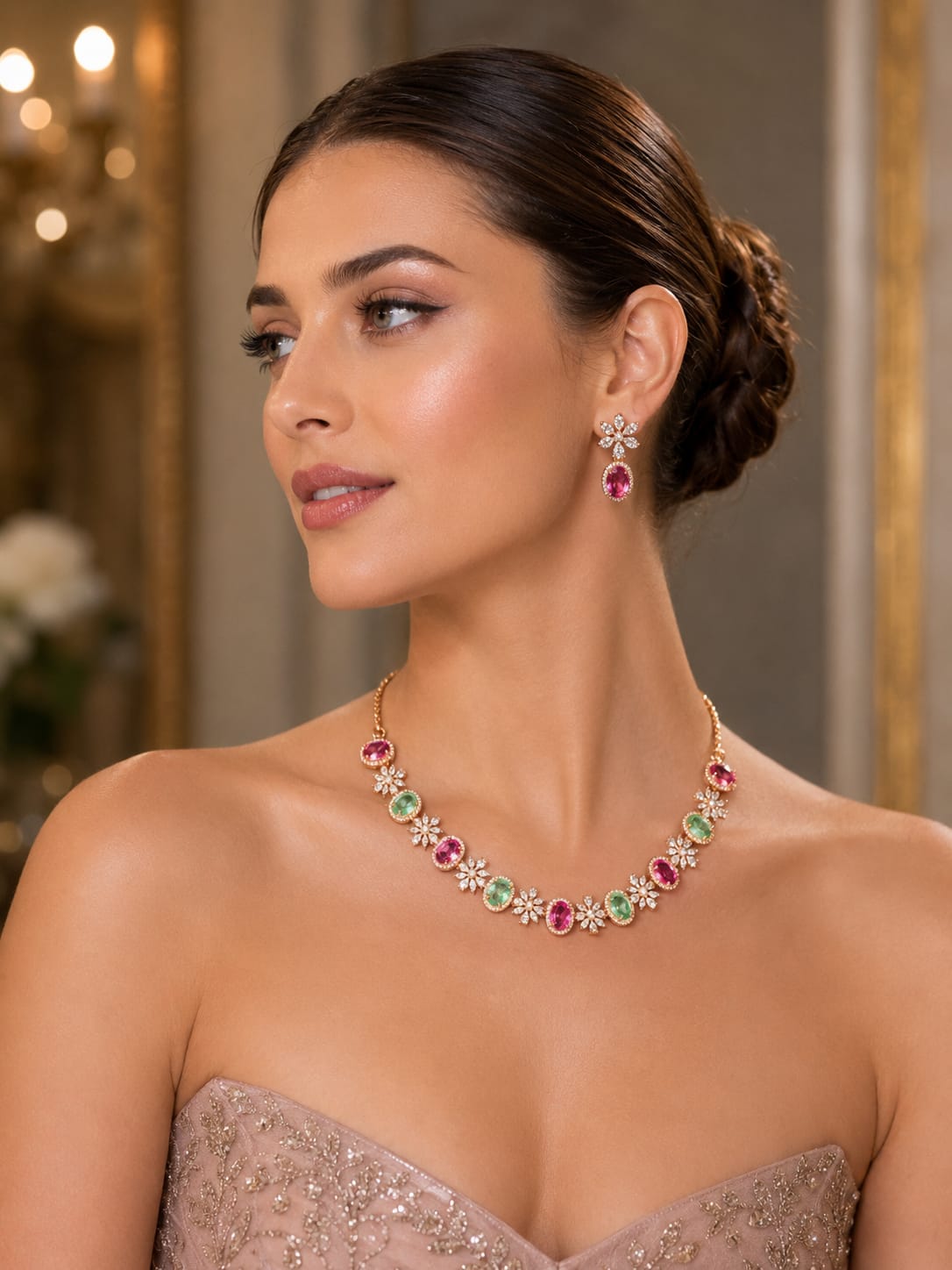 Pastel Bloom Necklace Set