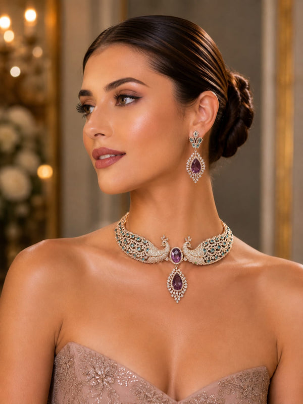 Regal Peacock Choker Set