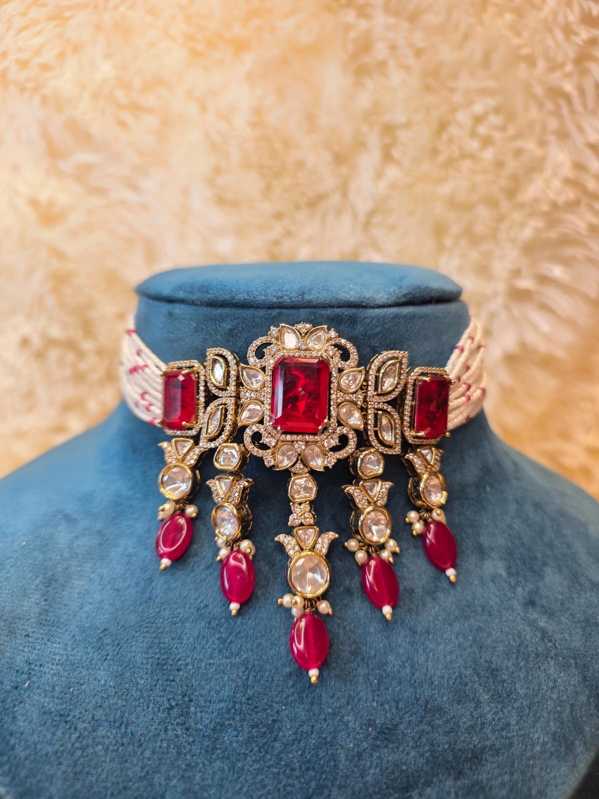 Ruby Heritage Pearl Choker Set