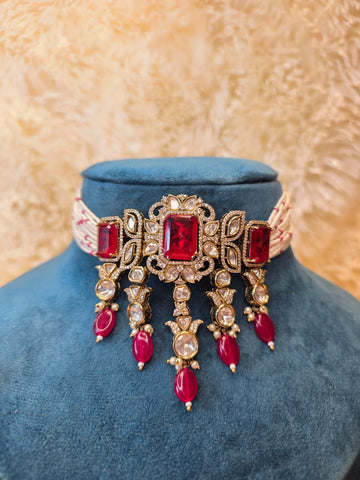 Ruby Heritage Pearl Choker Set
