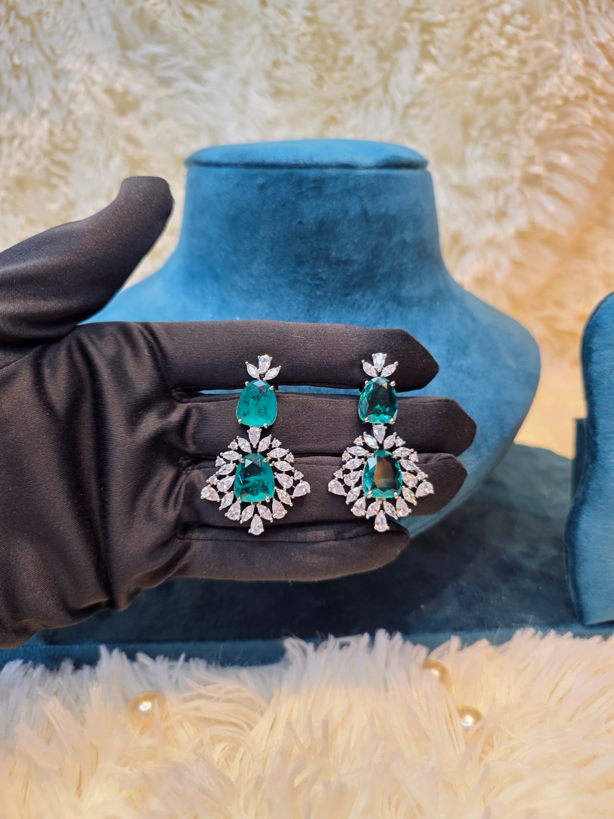 Emerald Royale Statement Earrings