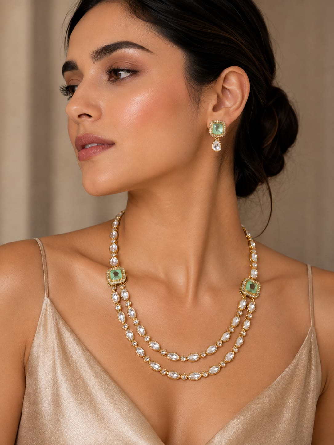 Mint Pearl Heritage Necklace Set
