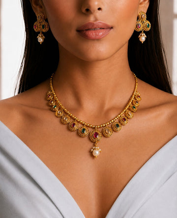 Heritage Coin Gold Necklace Set