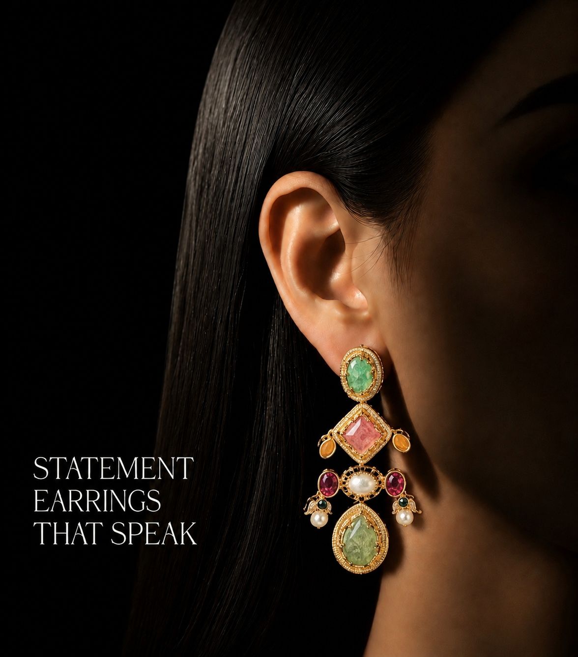 Regal Multistone Statement Earrings