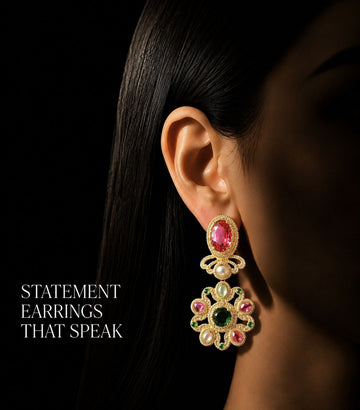 Multicolour Heritage Drop Bloom Earrings