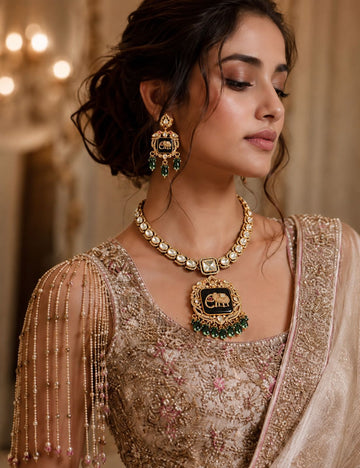 Emerald empress Motif  statement set