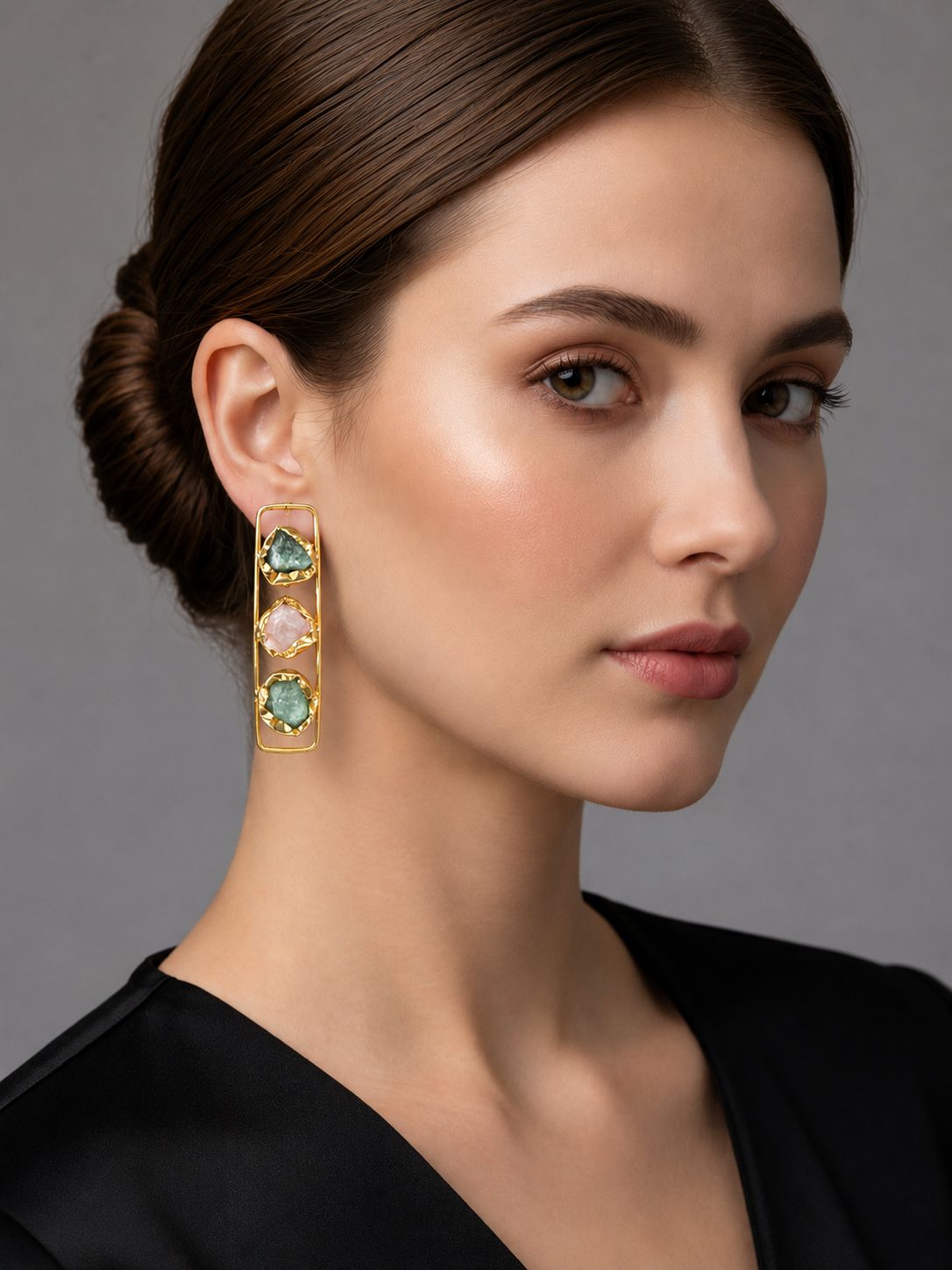 Prism Bar Statement Earrings Ocean