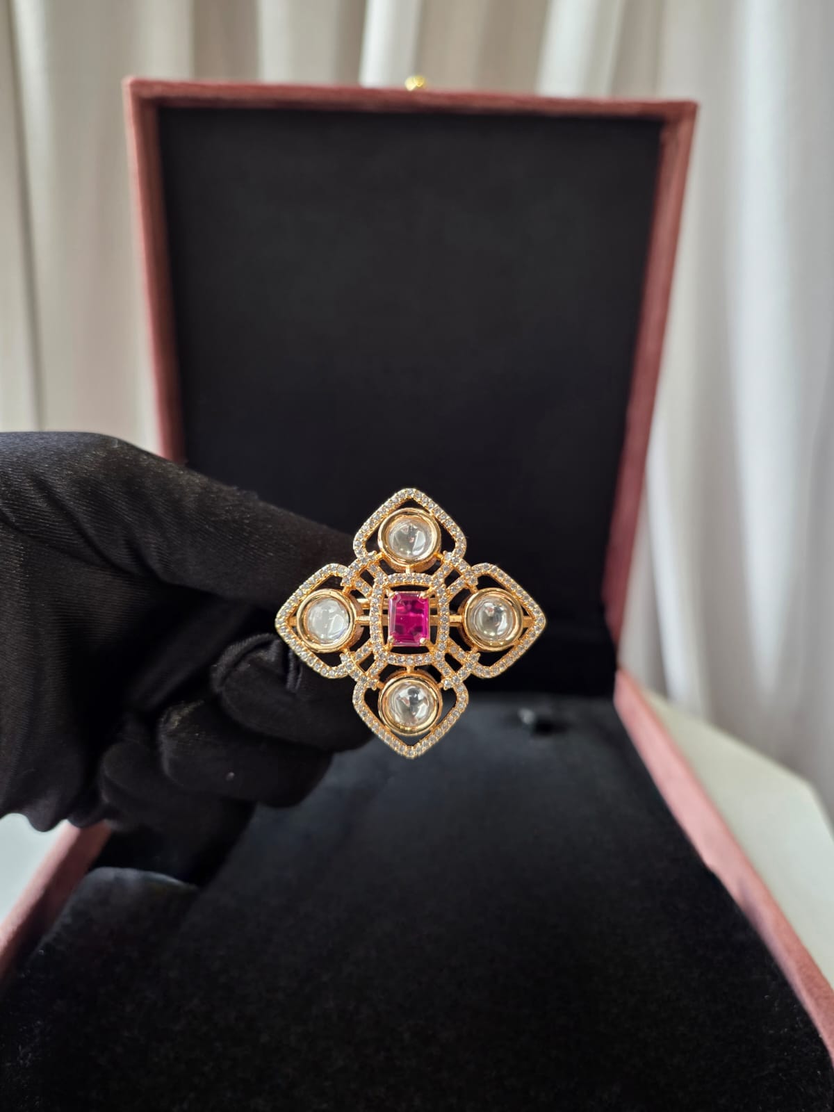 Zaria Ruby Royale Cocktail Ring