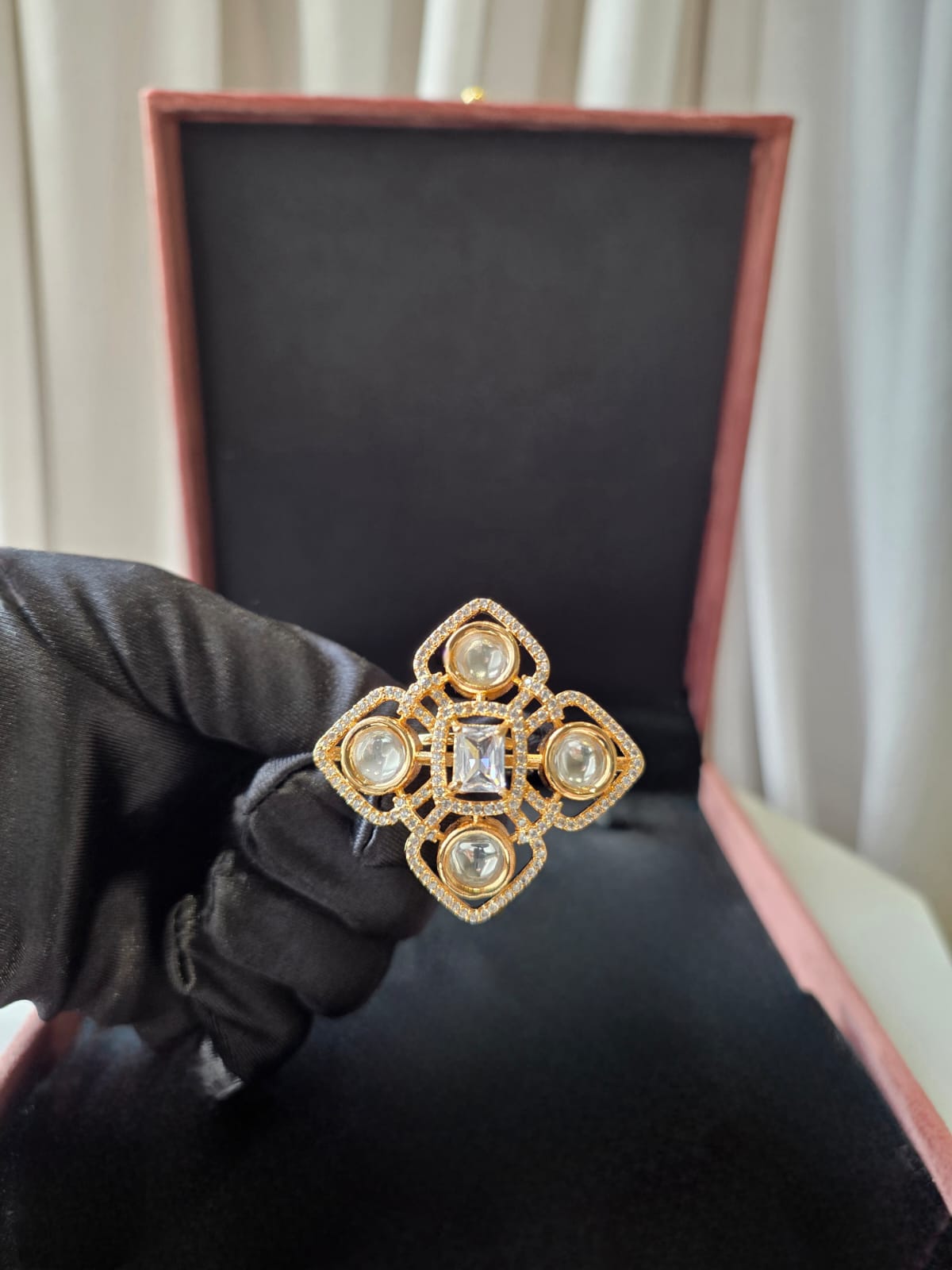 Zaria Crystal Royale Cocktail Ring